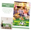 ABOOFAN 2pcs Soccer Themed Table Cover Pe Tablecloth for Parties