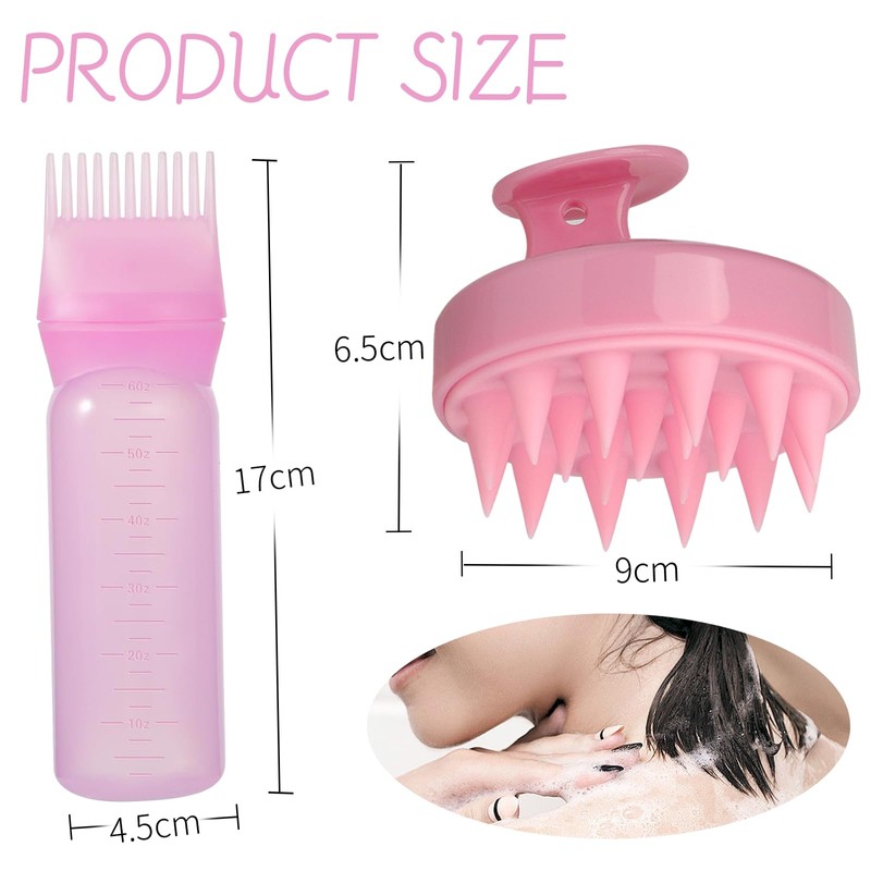 Lithyc Pack of 2 Scalp Oil Applicator, Root Comb Applicator