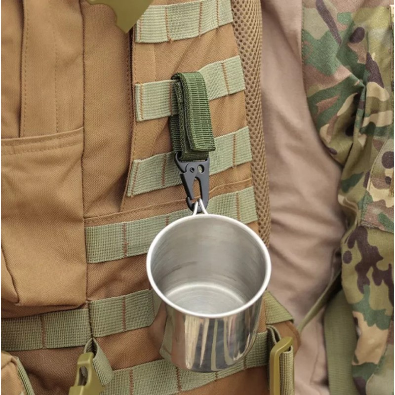 Estuchelandia 2 Pzas Hebilla Colgante Táctica Molle Correa Guardia Camping