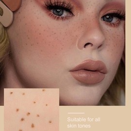 Freckle Pen 4 Colors Waterproof Lasting Natural Like Face,Natural Lifelike Freckle Makeup Pen Magic Freckle Color,Waterproof Longlasting Soft Dot Sopt Pen,for Natural Effortless Sunkissed Makeup(Dark Brown,Light Brown,natural coffee,chestnut) - Color: na