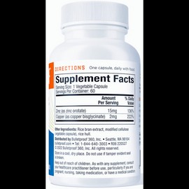 Bulletproof Zinc with Copper (60 VegCaps), 120 VegCaps
