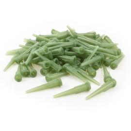 Recogwood 100Pcs 14ga x 1.26 Inches Industrial Blunt Tip Plastic Tapered Tip Dispensing Fill Needle, Olive