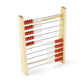 hand2mind Rekenrek 100-Bead Wooden Frame Abacus For Kids Math (Ages 3+), Individual Student Counting Frame,  White & Red Color Coded Beads, 10 Beads Each Row (Pack of 1), Model Number: 79505