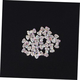 Healvian 40pcs Bow Rhinestone Nail Art Charms Shiny Nail Decoration Stickers for Design Elegant for Home and Salon Use