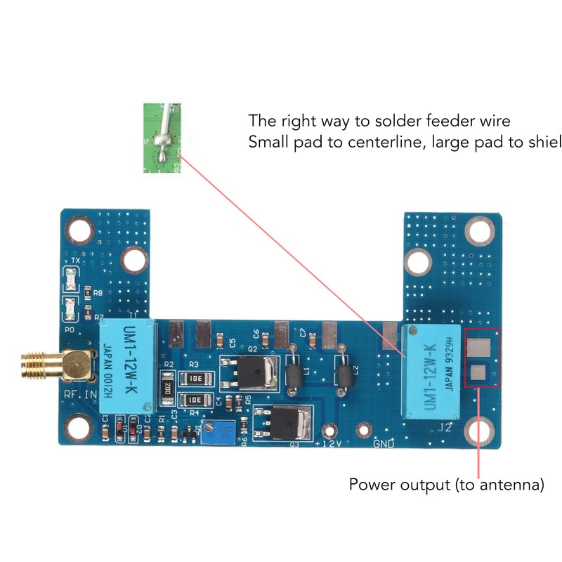 RF Amplifier Board Transceiver Circuit Radio Frequency Walkie Talkie PCB