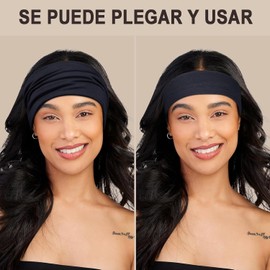 Diademas Deportivas 3 Piezas, Ensanchado Diademas Ejercicio para Mujer Yoga, Diadema Elástica Suave Que Absorbe el Sudor, Adecuada para Mujeres Deportes de Corriendo