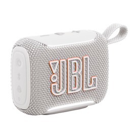 JBL Go 5 Ultraportable Bluetooth Speaker, Waterproof, White
