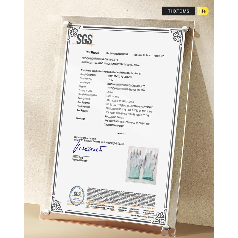 ThxToms Anti-Static Work Gloves, Electrical Insulation Gloves, ESD Gloves, Work