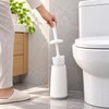 Long Handle Toilet Brush with Holder – 360° Round Bristle