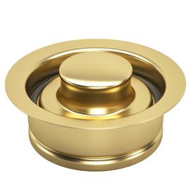 Frsmvati Kitchen Sink Garbage Disposal Flange and Sink Stopper, fit 3-1/2 Inch Standard Sink Drain Hole - Gold-Gloss