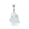 Starborn Raw Gemstones Sterling Silver Pendant, Sterling Silver Gemstone, Aquamarine