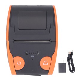 Bluetooth Receipt Printer Portable Mini Thermal Bill POS Pocket Ticket Printer with Power Display AC110‑240V US Plug