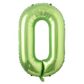 40 inch Large Green Foil Number 0-9 Helium Balloons Figures Ball Baby Shower Happy Birthday Party Wedding Decoration Supplies (40 inch Green 0)