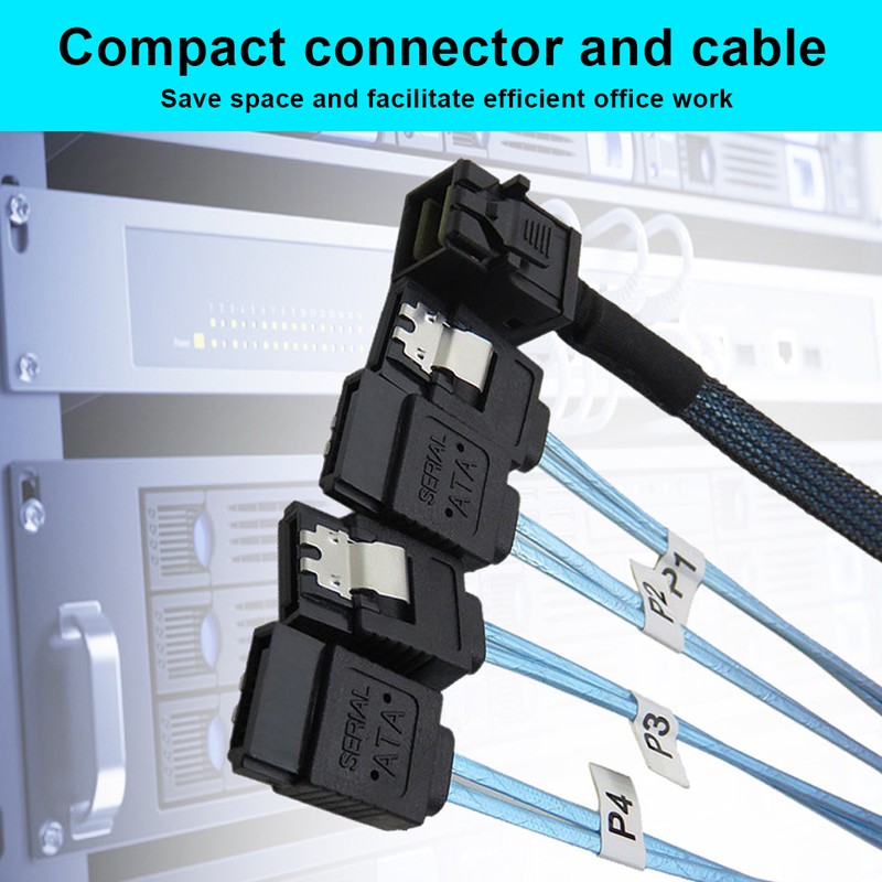 Mini SAS Interface HD 36P SFF-8643 to SATA 7Pinx4 Connector