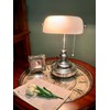 FIRVRE Bankers Lamp White Shade, Bankers Desk Lamp Library Lamp