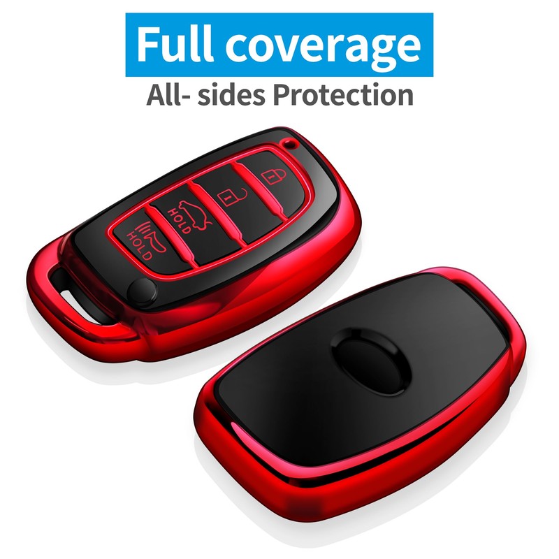 Tukellen for Hyundai Key Fob Cover Soft TPU Full Protection