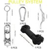 Heavy Rope Hoist Stainless Steel Pulley System with Storage Straps