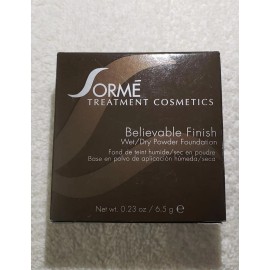 Sorme Believable Finish Wet/Dry Powder Foundation Net wt 0.23 oz / 6.5 g. NEW!!! - Soft Ivory 402