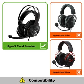 Professionelle Ersatz-Ohrpolster, kompatibel mit HyperX Cloud Revolver S Cloud Revolver Gaming Headset Ohrpolster mit weicherem Protein-Leder/Memory-Schaum