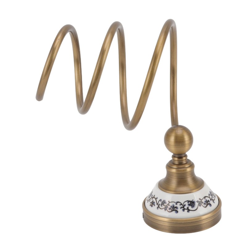 Brass Hair Dryer Holder Antique Retro Hairdryer Hanging Rack for