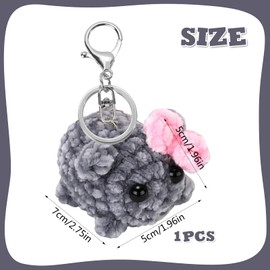 JOKILY Hamsti Keyring, Sad Hamster with Sound, Sad Hamster Key Ring, Sad Hamster Plush Toy, Cute Hamster Toy for Crochet Dolls, Children, Cuddly Toys Gifts