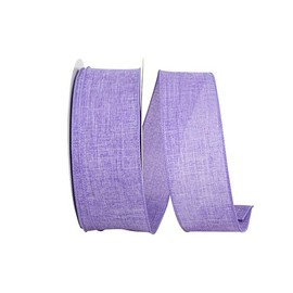 Reliant Ribbon 92573W-064-40K Everyday Linen Value Wired Edge Ribbon, 2-1/2 Inch X 50 Yards, Purple