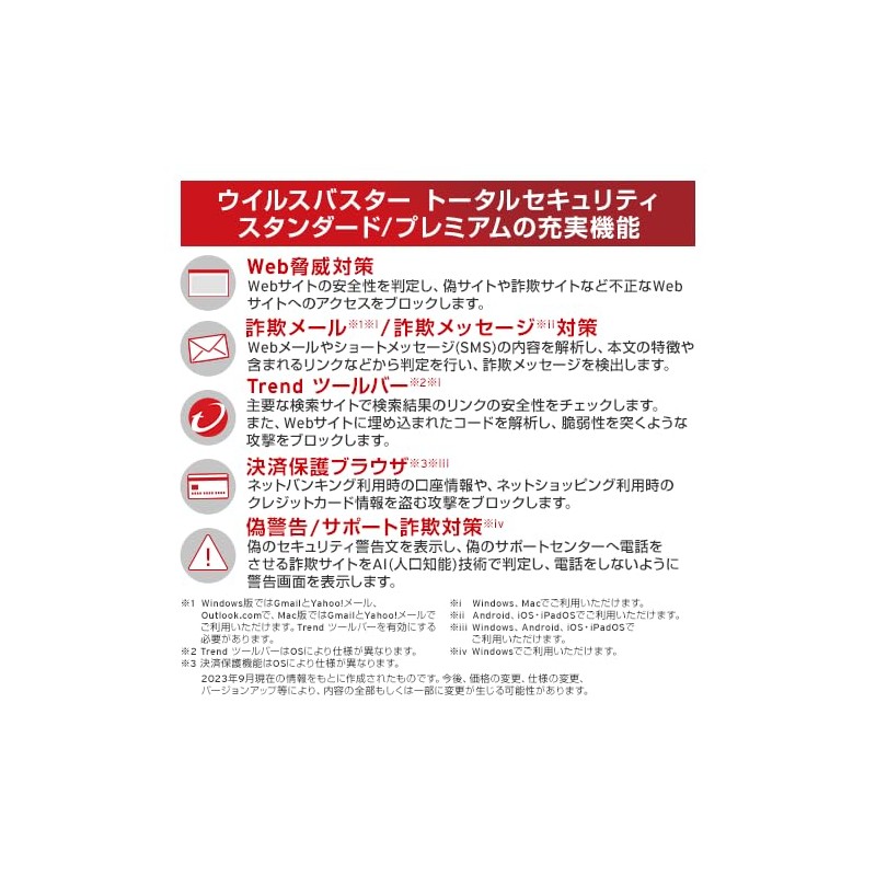 トレンドマイクロ ウイルスバスター トータルセキュリティ スタンダード 1年版 PKG