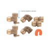 SharkBite Shower and Tub Connection Kit, Push to Connect Brass