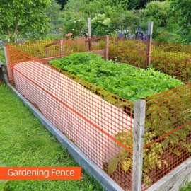 Ohuhu Premium Garden Fence Safety Fence Roll, Heavy Duty Plastic Dog Fence Outdoor Animal Barrier, 4' x 100' Reusable Netting Temporary Pool Fencing for Gardening, Deer, Rabbits, Chicken, Poultry