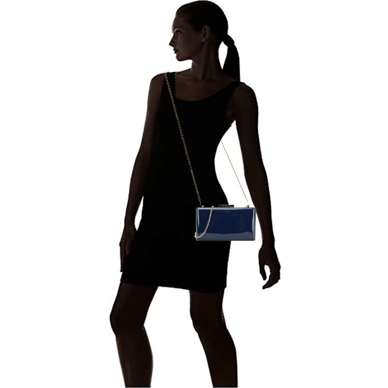 UShopUK Plain Patent Leather Hard Case Bridal Prom Wedding Evening