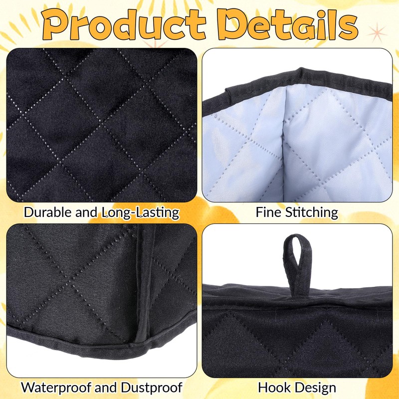 Toaster Cover 2 Slice, Polyester Fabric Quilted 11.81x7.5x7.9in Universal Size