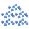 35Pcs Plastic Dice Kit Pearl Pattern White Numbers Polyhedral Dices
