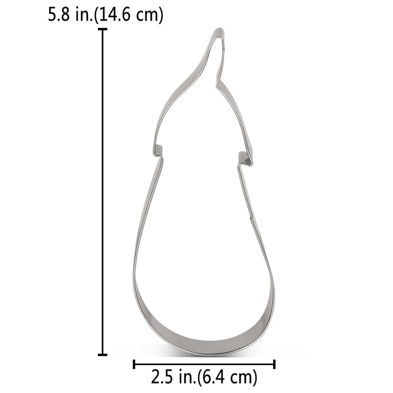 LILIAO Eggplant Cookie Cutter, 2.5 x 5.7 inch