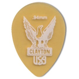Clayton Ultem Gold Small Teardrop Guitar Picks - .94mm  3 Pack