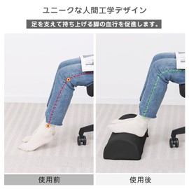 TanYoo Foot Rest Under Desk Foot Pillow, Waterproof Foot Rest for Office, Waterproof Cover, Foot Rest Cushion for Telework, Foot Swelling, Anti-Slip, Respect for the Aged Day (Black)