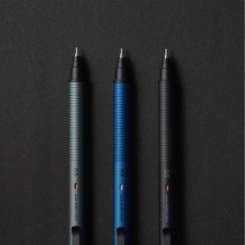 KURUTOGA Mitsubishi Pencil Mechanical Pencil Metal 0.5mm Nocturne Black M5KH1P.24