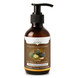 Organic Castor Oil 1 Ltr, fresh drops Pure Cold Pressed, Hexane Free, Stimulate Growth for Eyelashes, Eyebrows, and Hair, Smooth Face, and SkiN,Eyelashes Serum