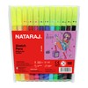 Nataraj Felt Tip Pens, MULTICOLOUR, Fibre Point, Pack of 12,