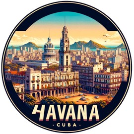 Havana Cuba Souvenir Die-Cut Flat Fridge Magnet