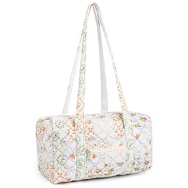 Quilted Tote Bag Large Travel Floral Tote Bag for Women Cute Bag with Compartments Shoulder Bag Handbag for Travel, Work, Gym