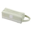 Storage Bag 2 Compartments Double Zipper Cosmetic Bag Travel Makeup