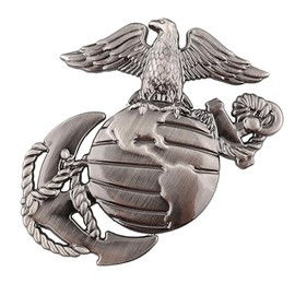 US Marine Corps Truck Emblem Hawk Funny Car Badge for EGA Sticker Auto Motorcycles Exterior Accessories (Gunmetal)