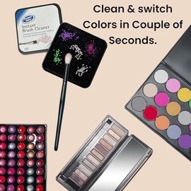 ALAZCO Limpiador Instantáneo de Brochas de Maquillaje, Esponja, Rápido, Sin Agua, Seco, para Sombras de Ojos, Polvos, Bronceadores, Rubores, Aprobado por La Tsa, Apto para Viajes, Elimina Restos de Pi