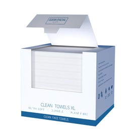 Zepirrcl Disposable Clean Towels for face. XL Ultra Soft, Durable, Plant Fiber Facial Cloth. wet and dry. Make up remover 10.24x11.81in,50Ct,1Pack