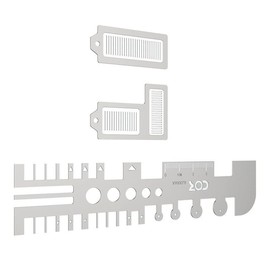 Stainless Steel Photo Etched Parts Hobby Etching Sheet Tube Bender Folding Tool Ruler 1