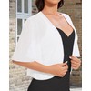 CHICALLURE Shrugs for Women Open Front Bolero Tops Sheer Cardigans