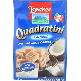 Loacker Quadratini, Coconut, 8.8000-Ounce