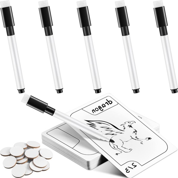 WYRGQIQN Personalised Playing Cards Set - Complete Set of White