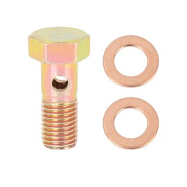 X AUTOHAUX M8x1.0mm Metric Thread Banjo Bolts Brake Fitting Adapter with 2pcs M8 Washers