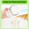 CycleMore 24oz 12 Pack Mason Glass Jars with Silver Separable